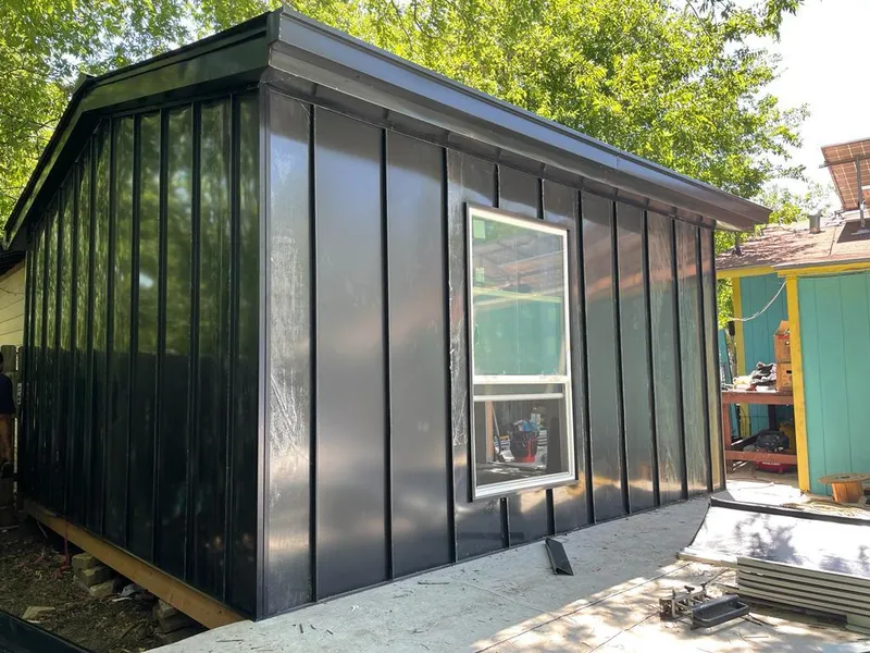 Black standing seam metal wall panels for Metal Roof Installation in Fairfax Station
